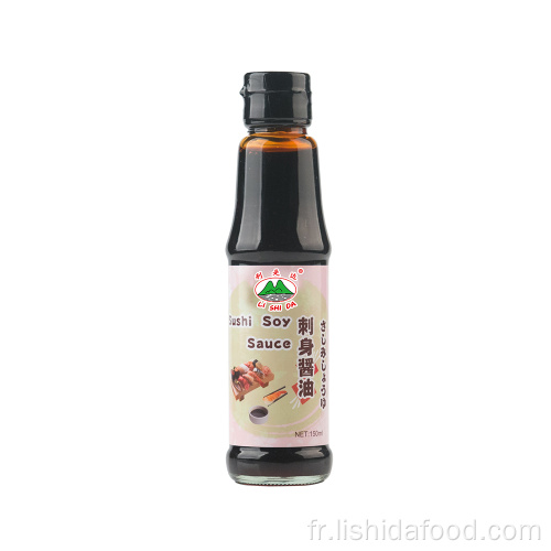 Sauce de soja de sushi de bouteille en verre de 150ml